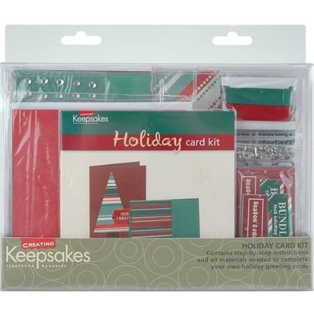 Creating Keepsakes Holiday Card Kit-Kit #1 - Red/Dark Green XMK-005